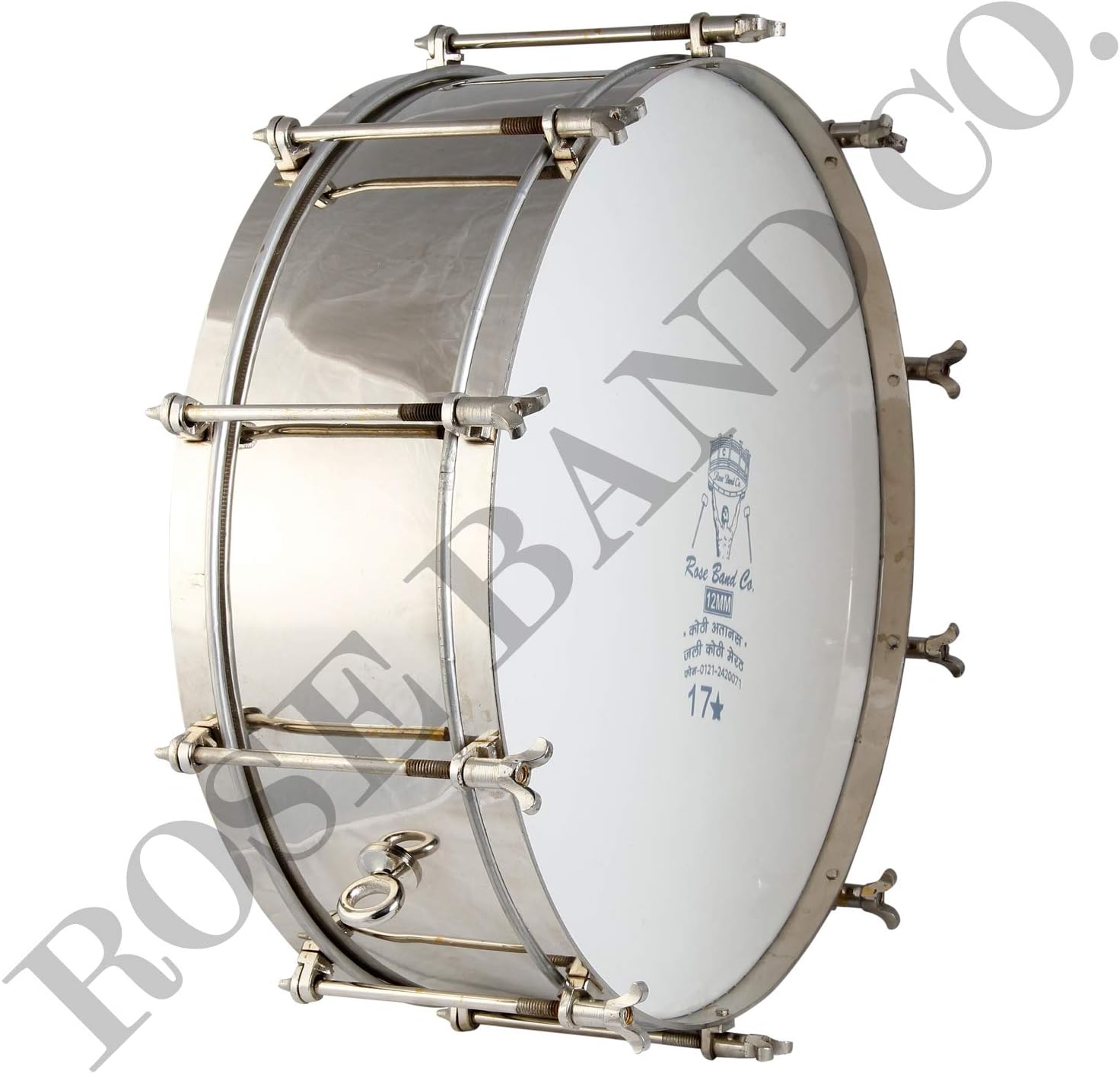 Rose Enterprises 17" Thape Drum School Band Marching Drum with Stick & belt