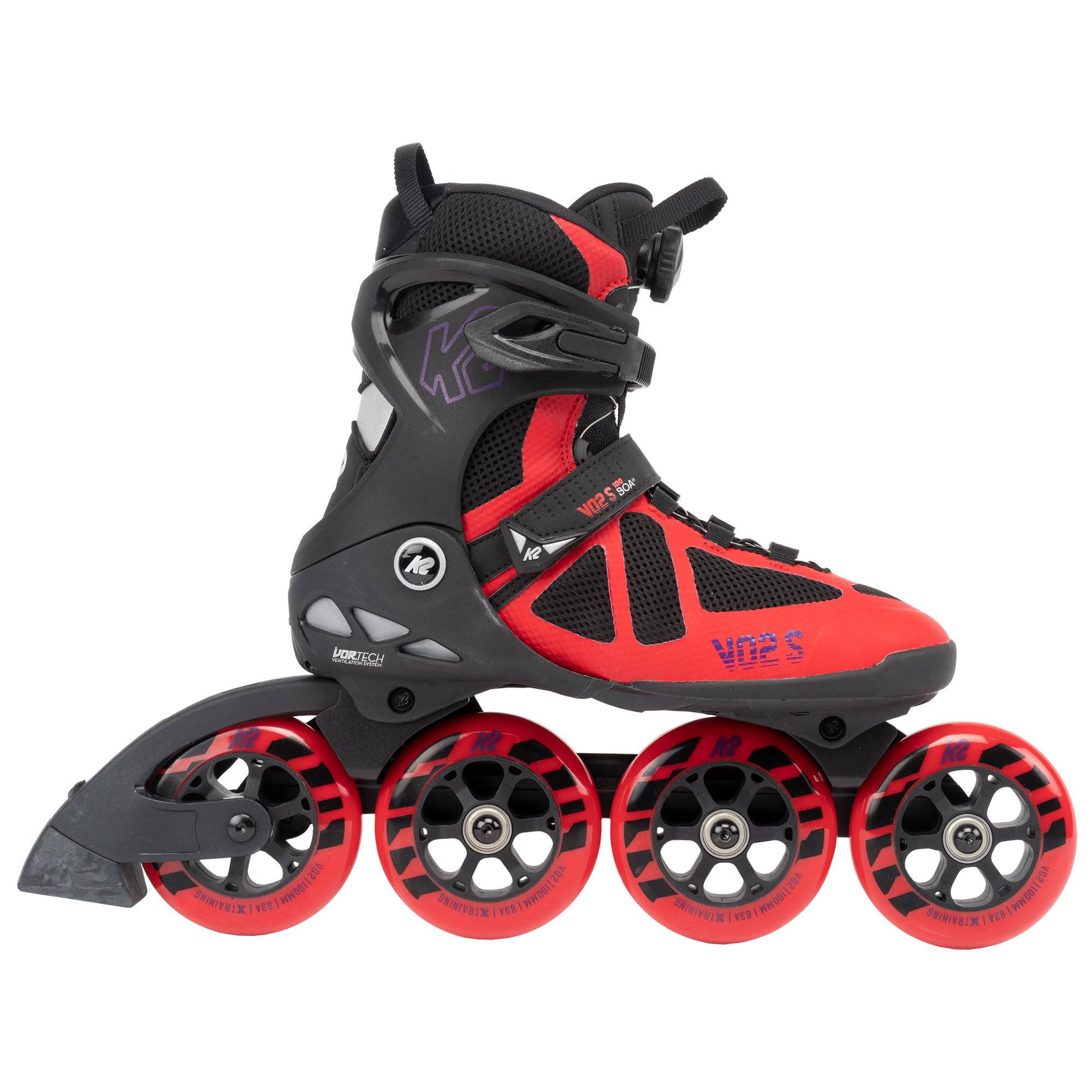 K2 VO2 S 100 BOA Inline Skate 2021 Black/orange/red