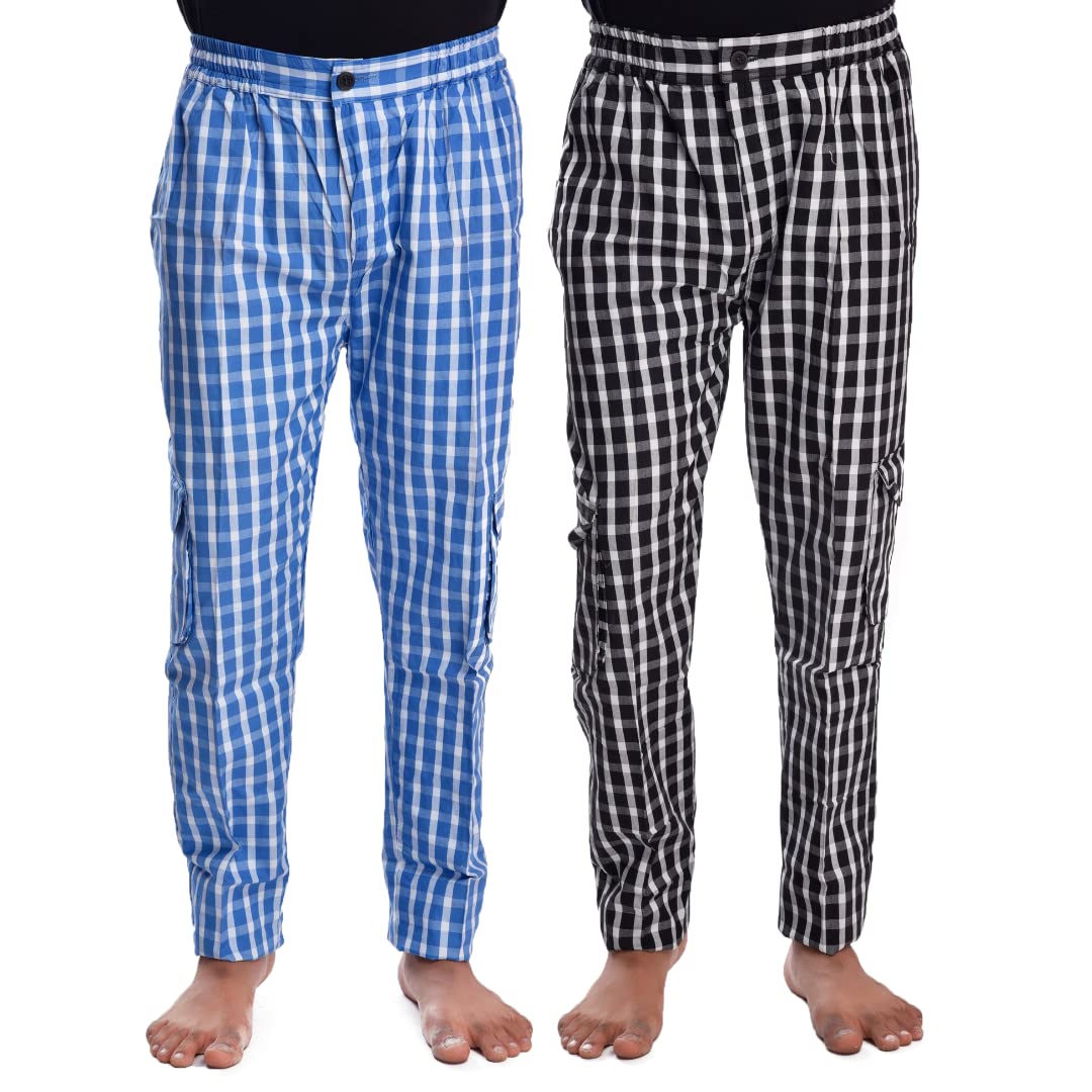 Men's Super Combed Cotton Checkered Checkmate Pyjama-image-43