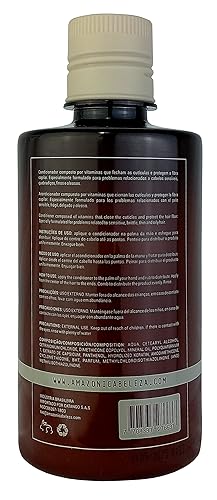 Miniatura 6 de AMAZONICA BELEZA acondicionador de terapia capilar (10.1 onzas), línea profesional, elimina la grasa, evita la pérdida de cabello y promueve el