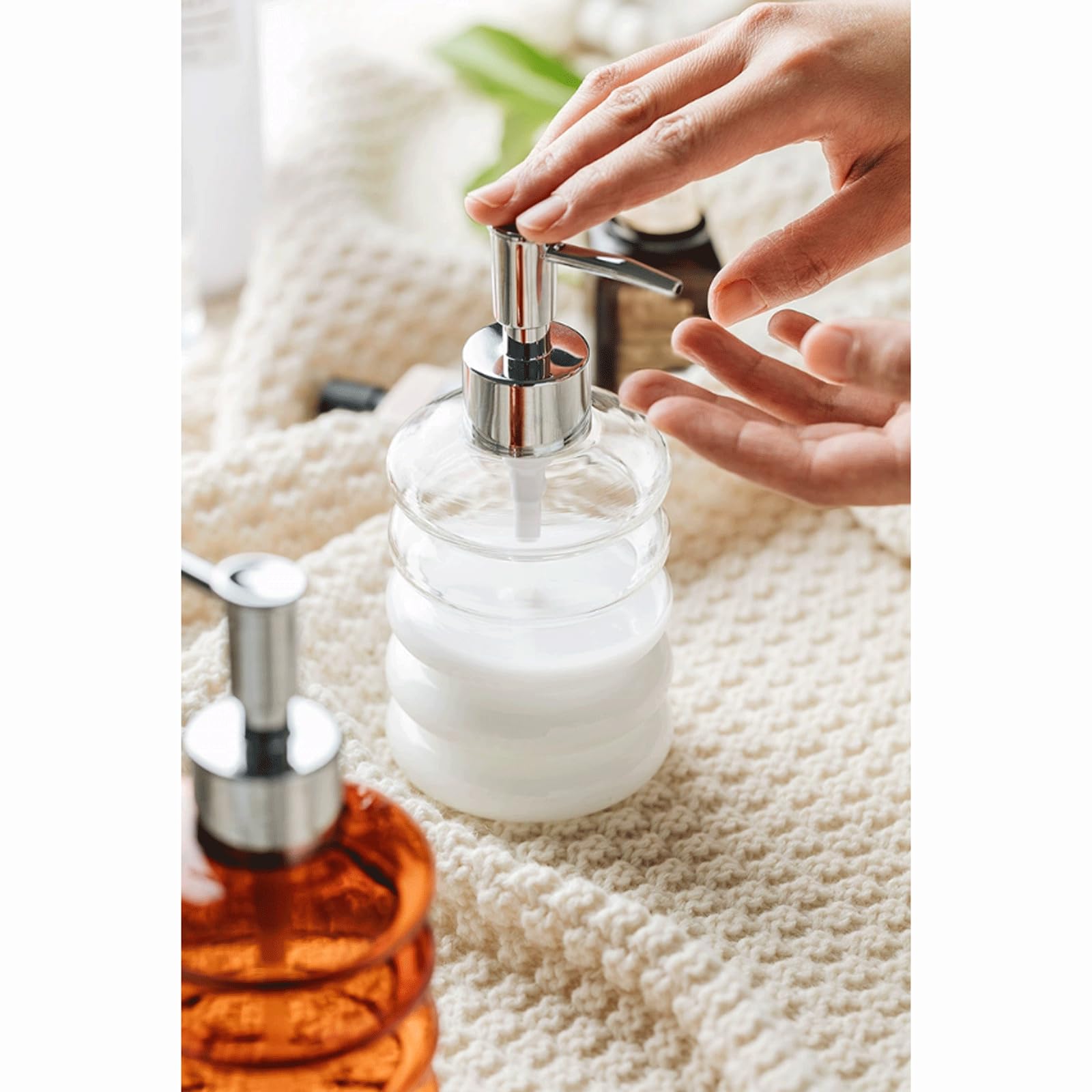 FLACON-POMPE,Brown -300ML--Distributeur de savon de salle de bain de