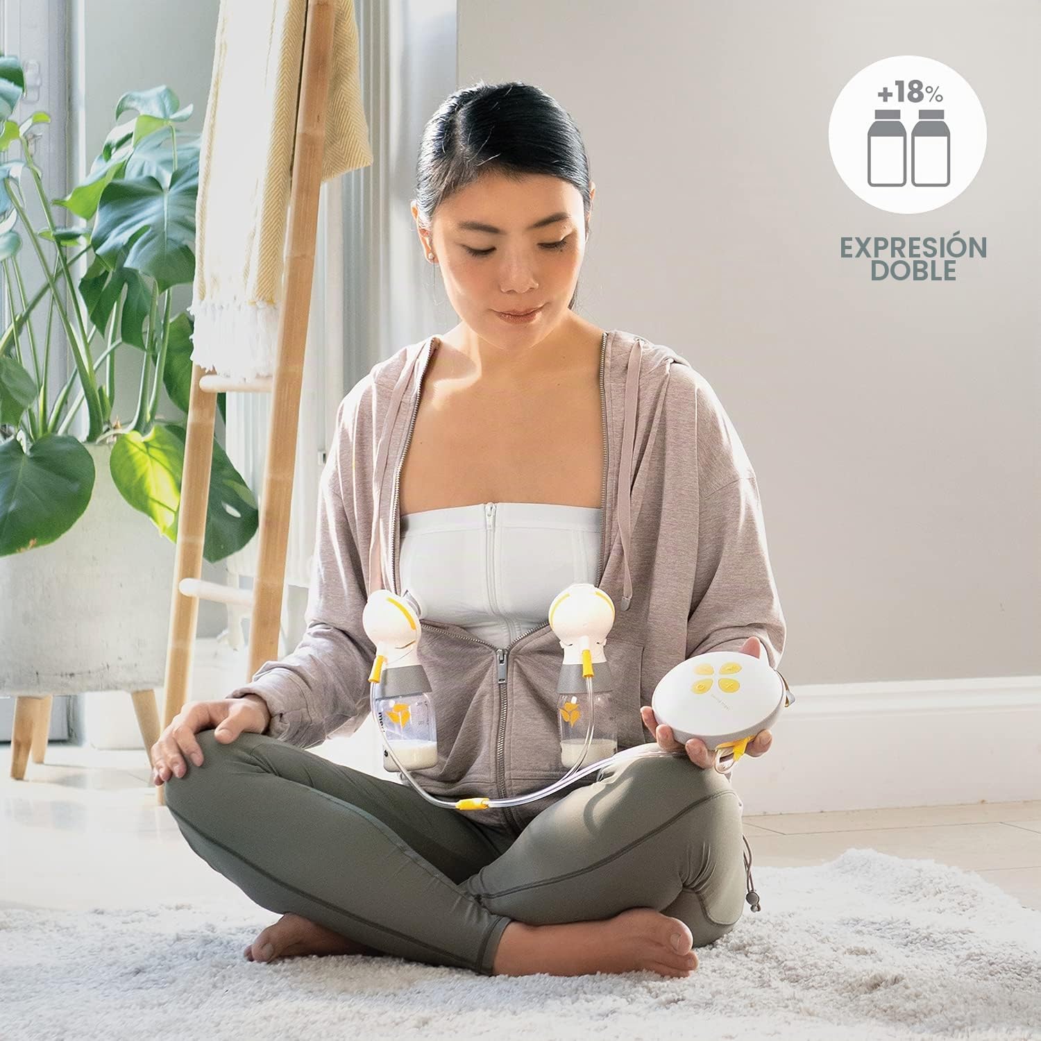 Medela - Extractor de leche eléctrico doble Swing Maxi, más leche en menos tiempo, recargable por USB, con protecciones PersonalFit Flex y tecnología Medela 2-Phase Expression