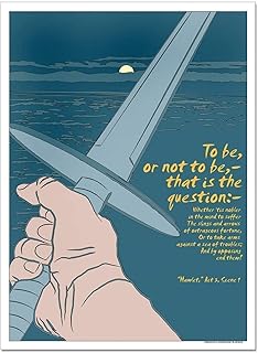 Shakespeare Hamlet - To Be Literary Quote Art Print. Educational Classroom Poster. Plain, laminated or Framed. Multiple Sizes