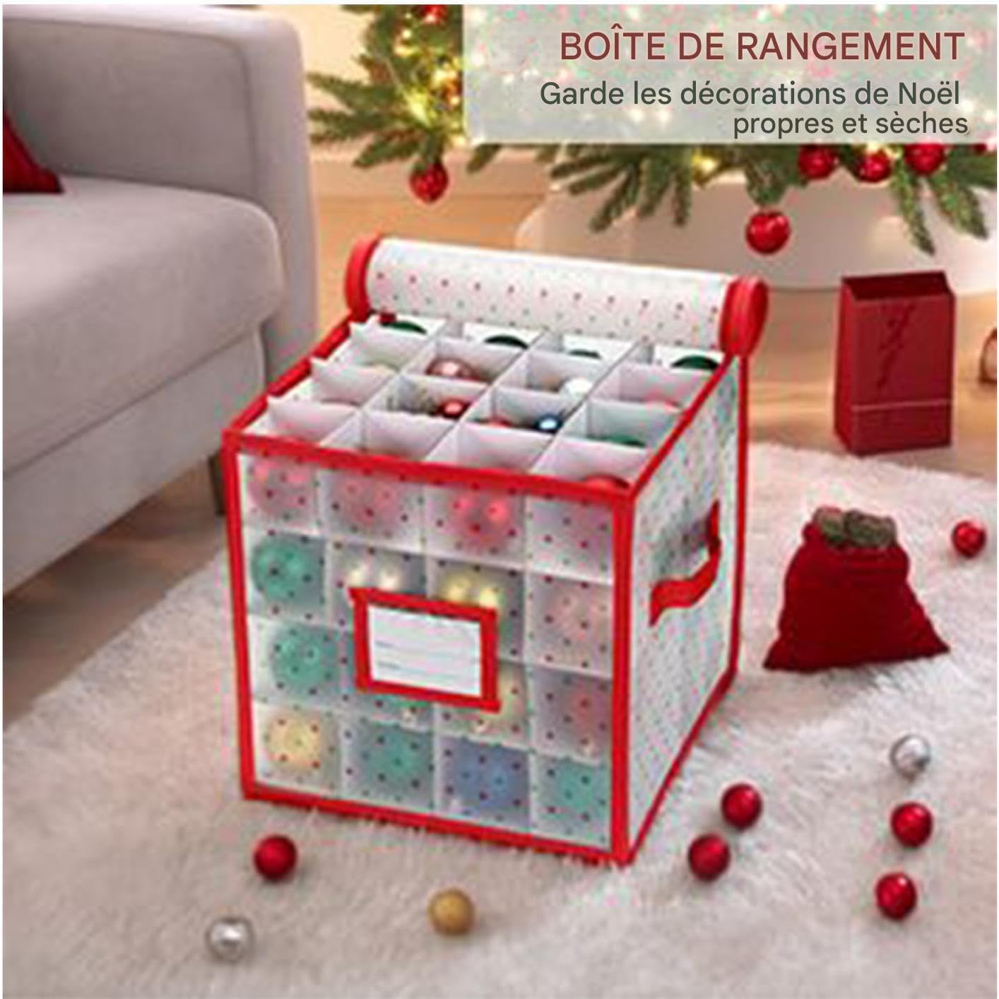 Générique Weihnachtsboxen | Faltbare Aufbewahrungsbox für Weihnachtskugeln | Aufbewahrungsbox | für Verpackung von Babioles, Schmuck, Süßigkeiten, Spielzeug und Zubehör