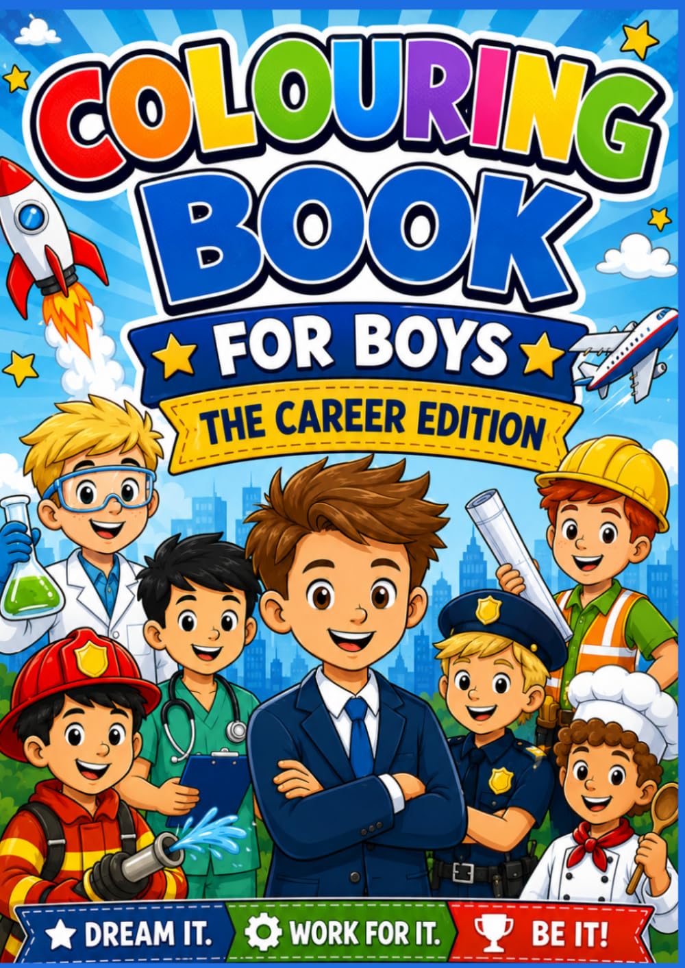 Colouring Book For Boys. The Career Edition: Big Book of Colouring for Boys.