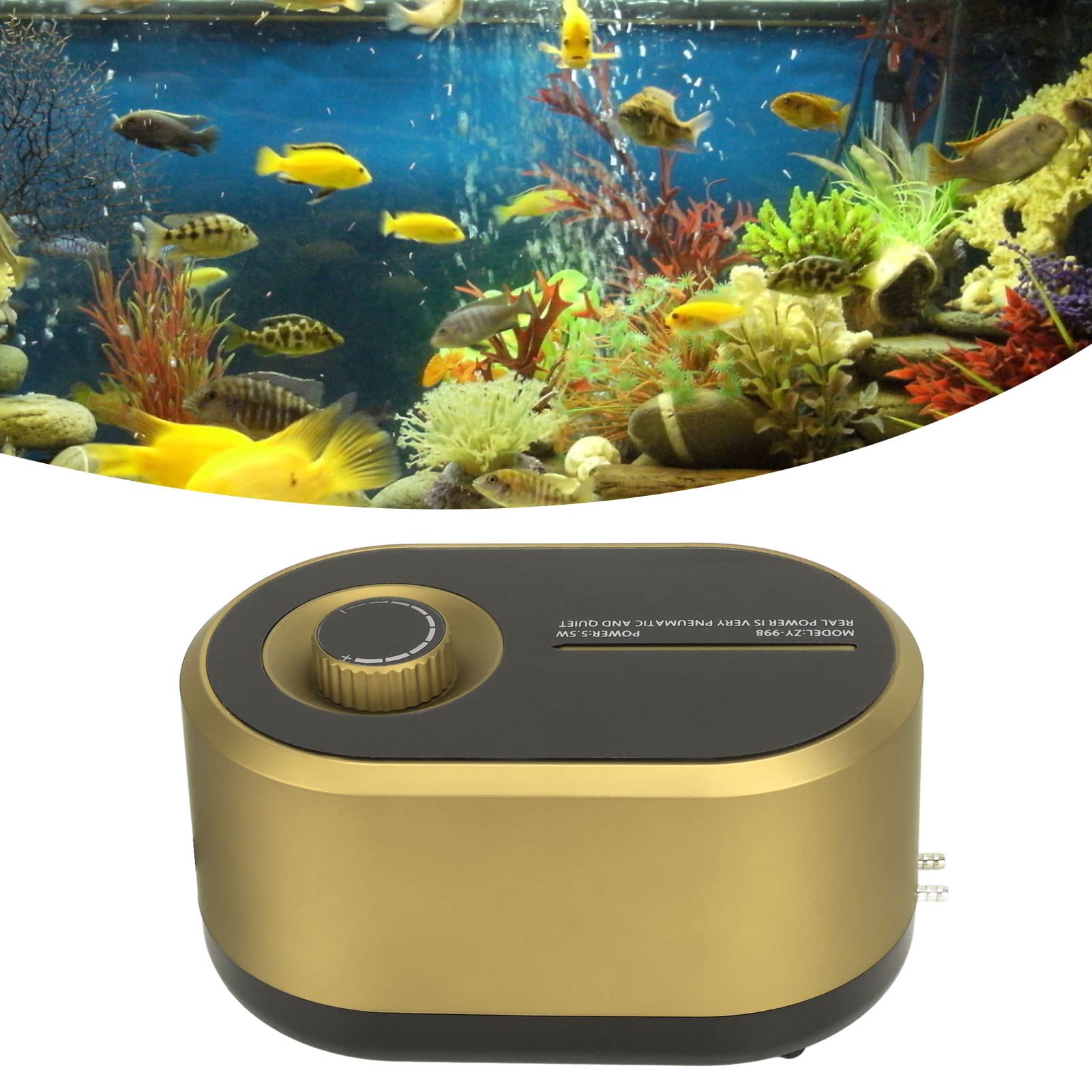Aquarium-Sauerstoffpumpe, Tragbare Großvolumige Aquarium-Luftpumpe, Extrem Leise Zum Angeln (EU-Stecker 220V)