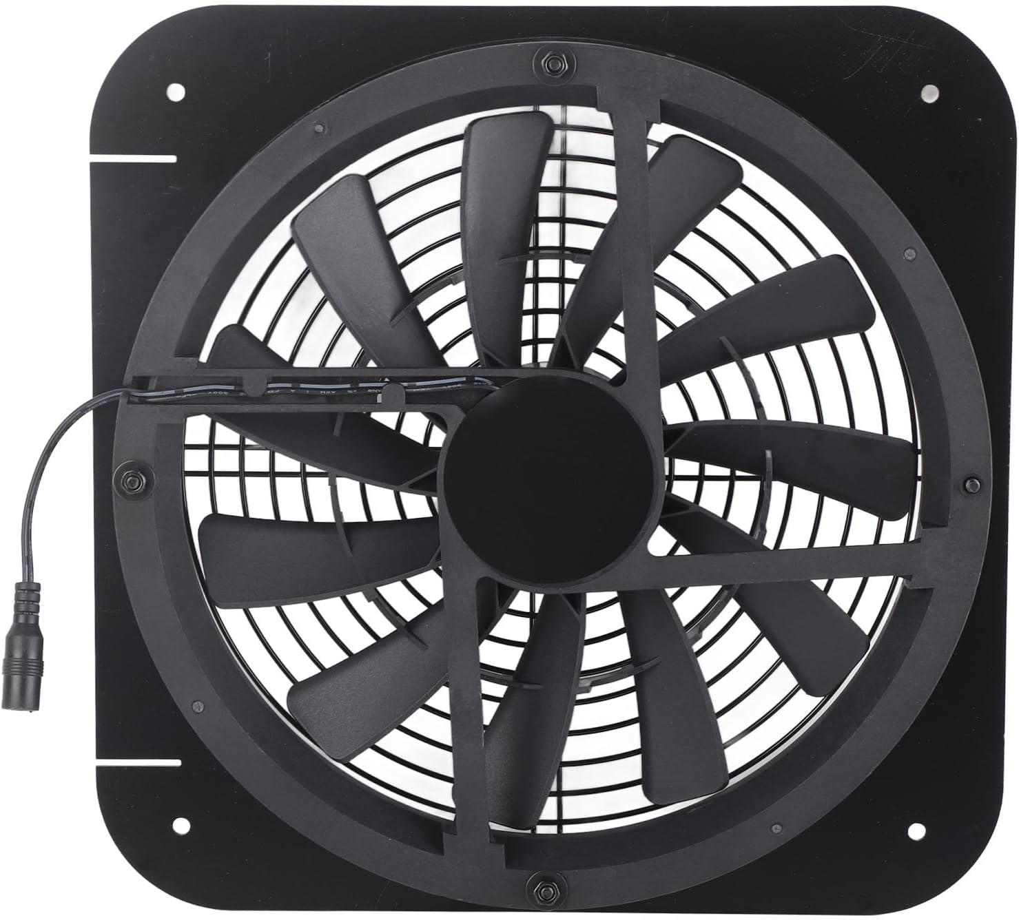 GLOGLOW Nan Solar Powered Fan, 100W Monocrystalline Silicon Exhaust Fan, 13.5 Inch for Greenhouse, Chicken Coop, and Pet Houses Garden Entertainment