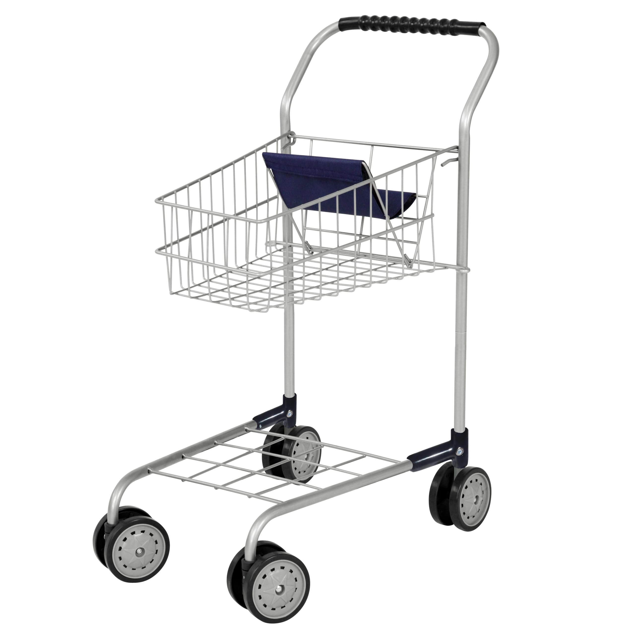 Bayer Design 75001AA Shopping Cart, Supermarket Trolley, Pretend Play Toy, Handle-Height: 60cm