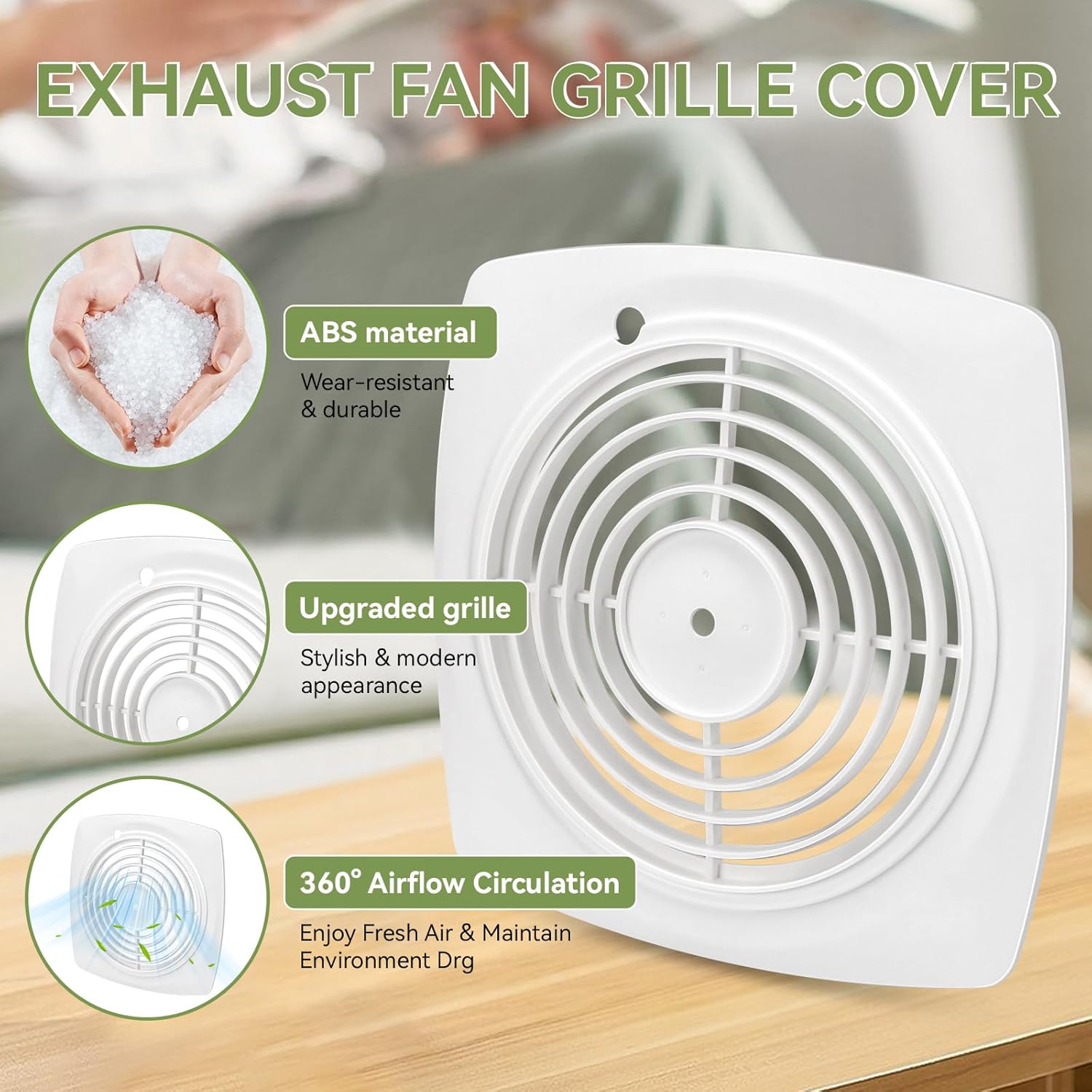 97011790 Bathroom Exhaust Fan Cover for Broan Nutone (11.5"× 11.5"), S97011790 Vent Grille Assembly Fan Cover for 509S-A 509S-B Wall Ceiling Ventilation Exhaust Fans