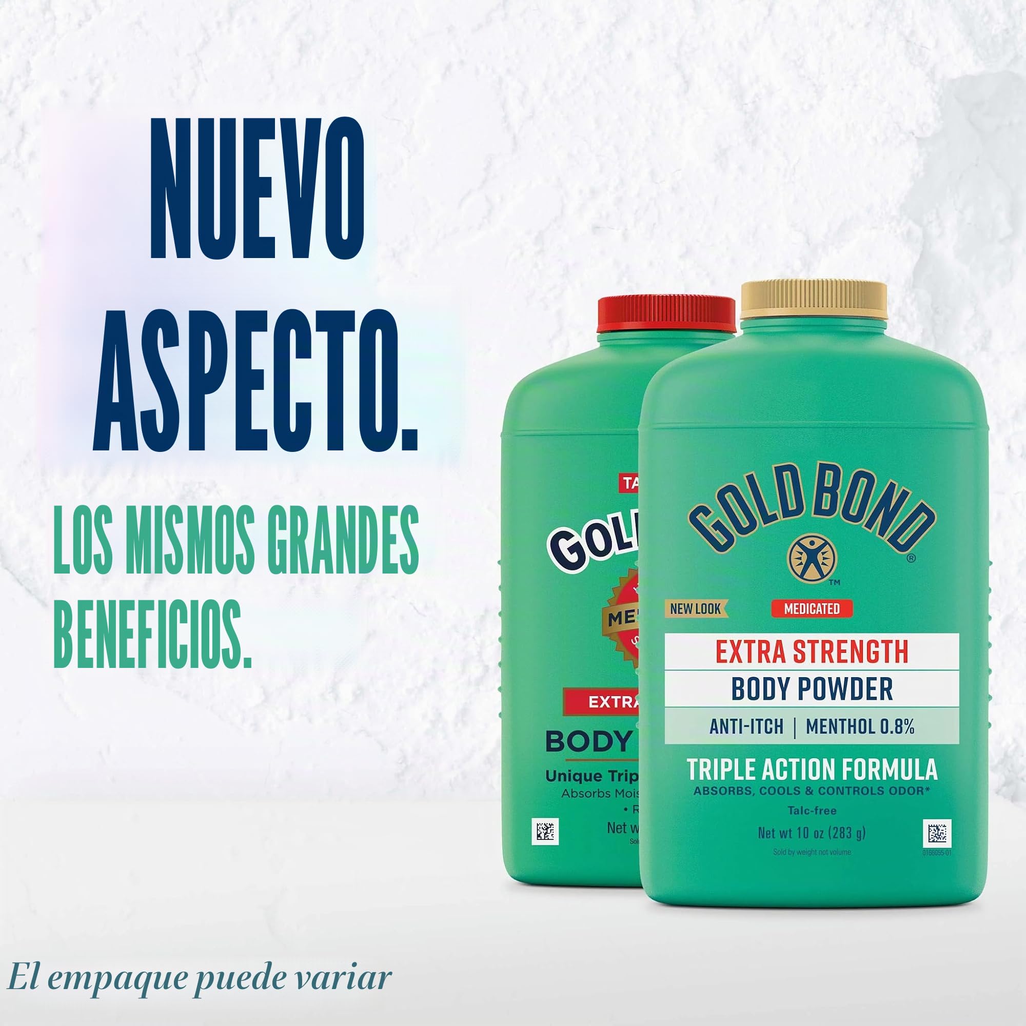 Gold Bond Polvo medicado, polvo corporal sin talco, extra fuerte, 10 onzas | Fresco, seco y cómodo, polvo corporal medicado, polvo refrescante, absorbe la humedad, (0.8) 5 veces mentol como original