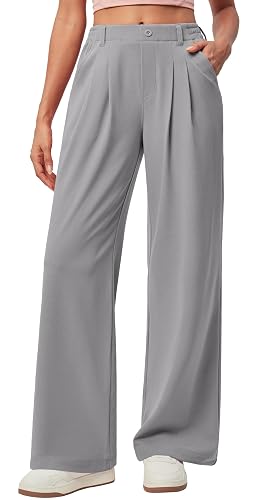 IUGA Wide Leg Pants Woman Pull on Stretchy Work Dress Pants