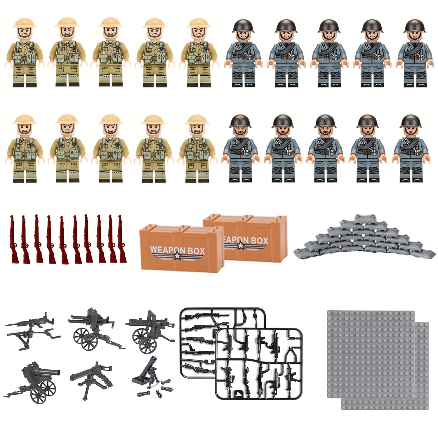 Dei tkeyts 90Pcs Toy Soldiers Army Toys Set, Toy Soldiers Figures with Weapons and Bases, Army Men Figures for War Games and Educational Play, Army Toys for Strategy Games and Collecting