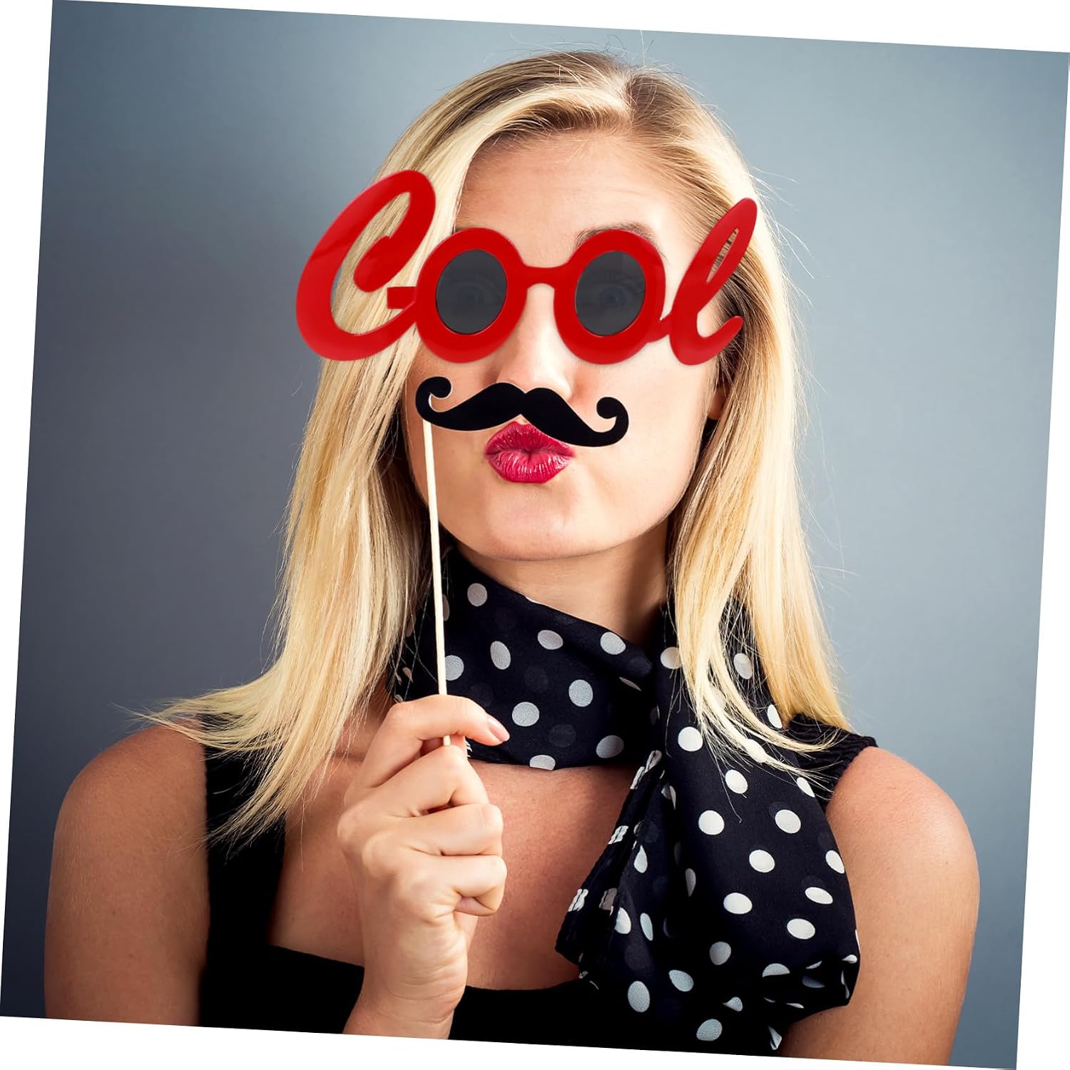 Funny Photo Booth Glasses 2Pcs Set ABS Letter Party Props for Birthday Prom Wedding Celebration
