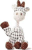 AmorousCat Squeaky Plush Dog Toys - Cute Giraffe & Lamb Stuffed Chew Toys for Small Medium Gentle Chewers, Soft Cotton, Dental Safe