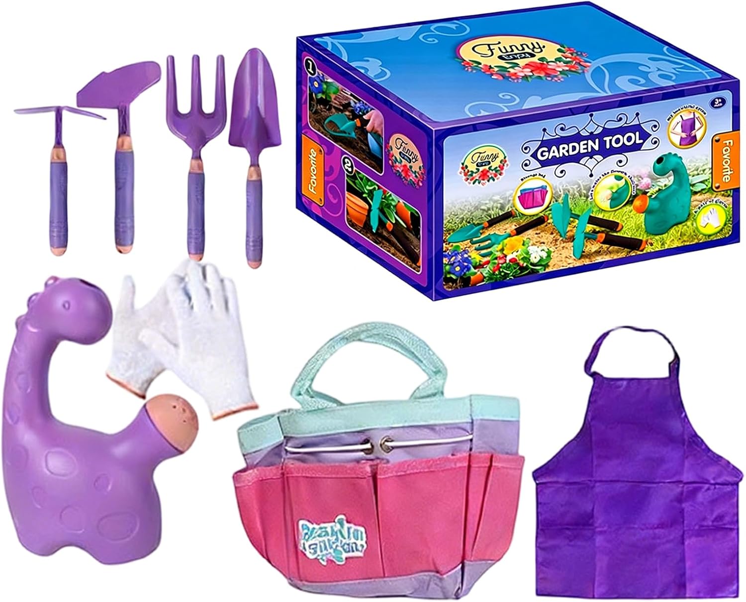 Sand Digging Toys - 9 Piece Large Children's Sand Play Set | Gardening Tool Set, Kids Garden Tools | Soil Digger Watering Can Planting Shovel, Garden Tools For Kids For Children Balcony Yard Farm Nurs