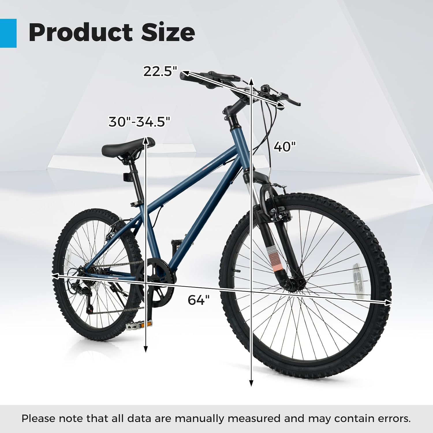 Goplus Mountain Bike, 20/24 Inch Kids Bicycle w/ 6-Speed Drivetrain, Suspension Fork, Dual Brakes, Adjustable Seat, Outdoor Cycling Children City Bike for Boys Girls