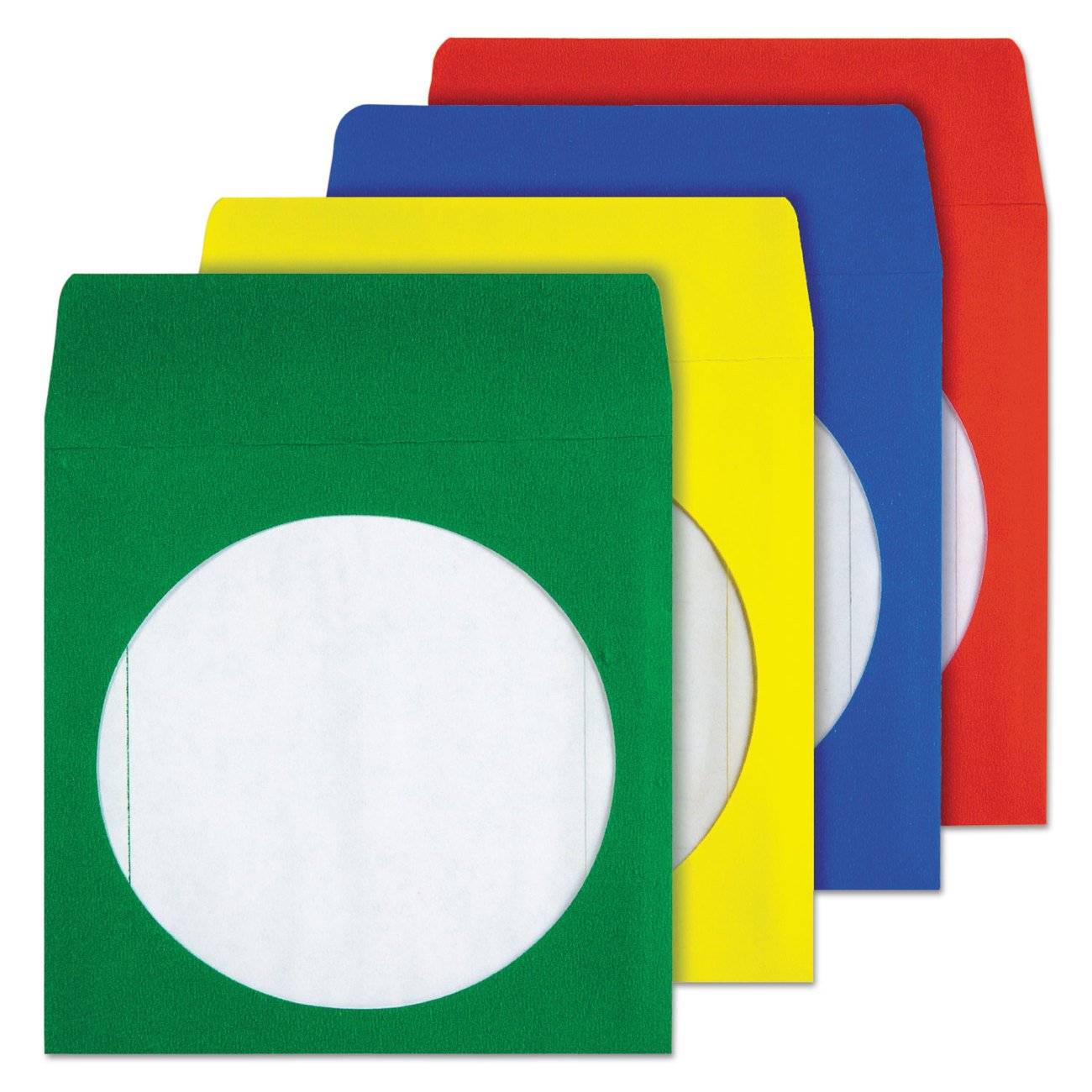 Quality Park CD/DVD Envelopes, Assorted Colors, Pack of 50 (68905)