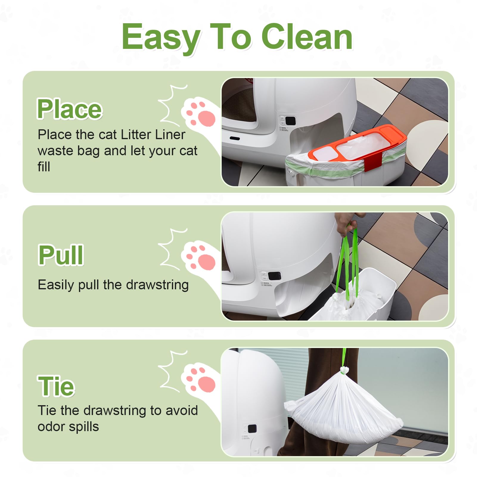 Cordón de forro de arena compatible con caja de arena automática para gatos Petkit&Cleanpethome