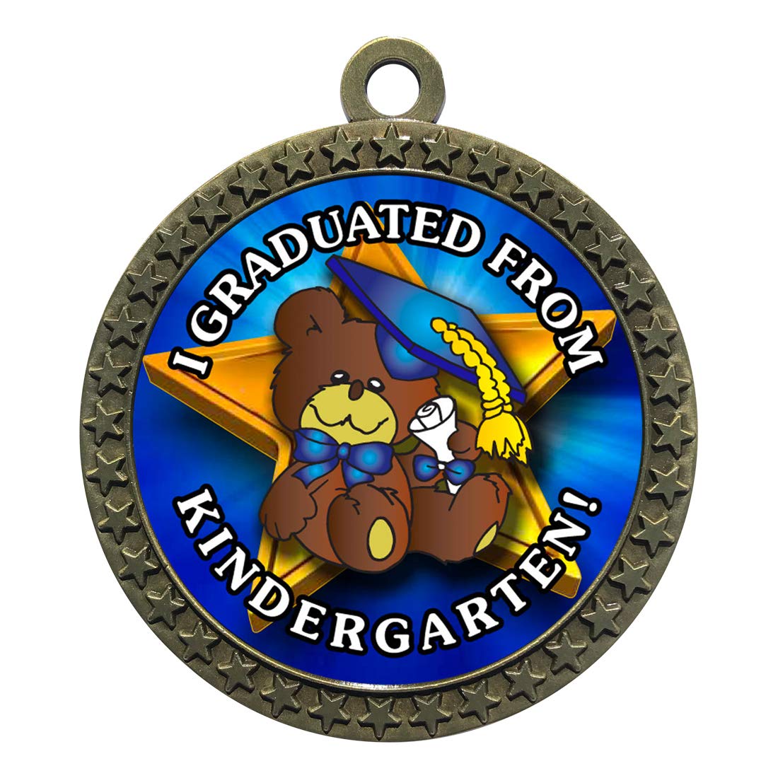 Express Medals Engraved Kindergarten Graduation Gold Medal Trophy Award with Personalized Custom Text LD212-FCL499 1PK