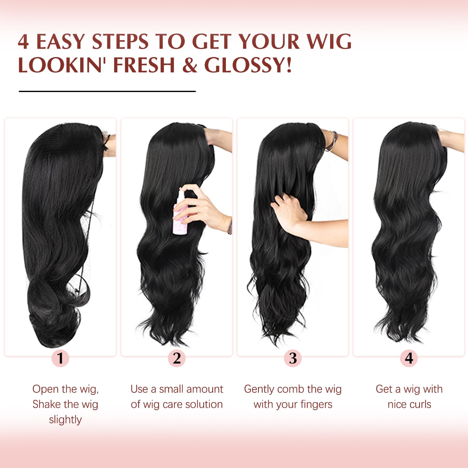 Lasescuch Long Ginger Mixed Blonde Middle Part Wavy Wig for Women Synthetic Lace Front Wig Heat Resistant Fiber Body Wave Glueless Wigs Natural Hairline Pre Plucked Daily Party Use Wigs 26 Inch