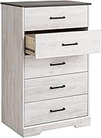 Vista 30 de Prepac Cómoda rústica estilo casa de campo, cómoda negra para dormitorio, cómoda con 5 cajones de 18.5 pulgadas de profundidad x 27.5 pulgadas