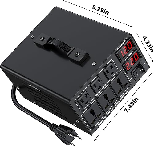 Miniatura 8 de Transformador convertidor de voltaje de 4000 W (110 V a 220 V o 220 V a 110 V) convertidor elevador hacia arribaabajo 110120 voltios - 220240