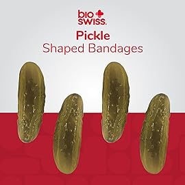 BioSwiss Bandages, Pickle Shaped Self Adhesive Bandage Set, Latex Free, Sterile Wound Care, 50 Count