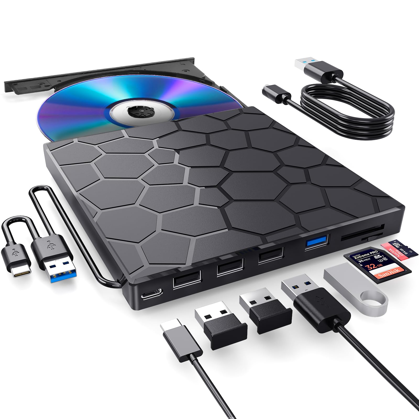Amazon.com: BPAKDU External CD/DVD Drive for Laptop, DVD Player