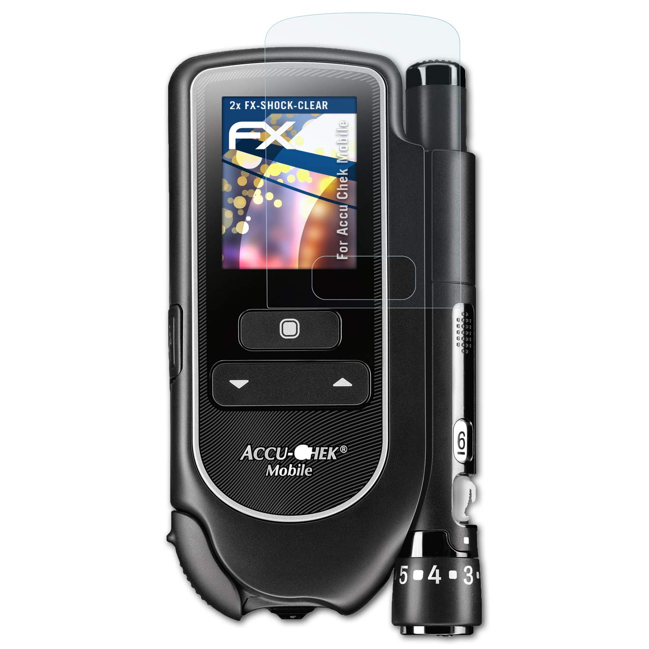 atFoliXScreen Protection Film compatible with Accu Chek Mobile Screen Protector, ultra-clear FX Protective Film (2X)