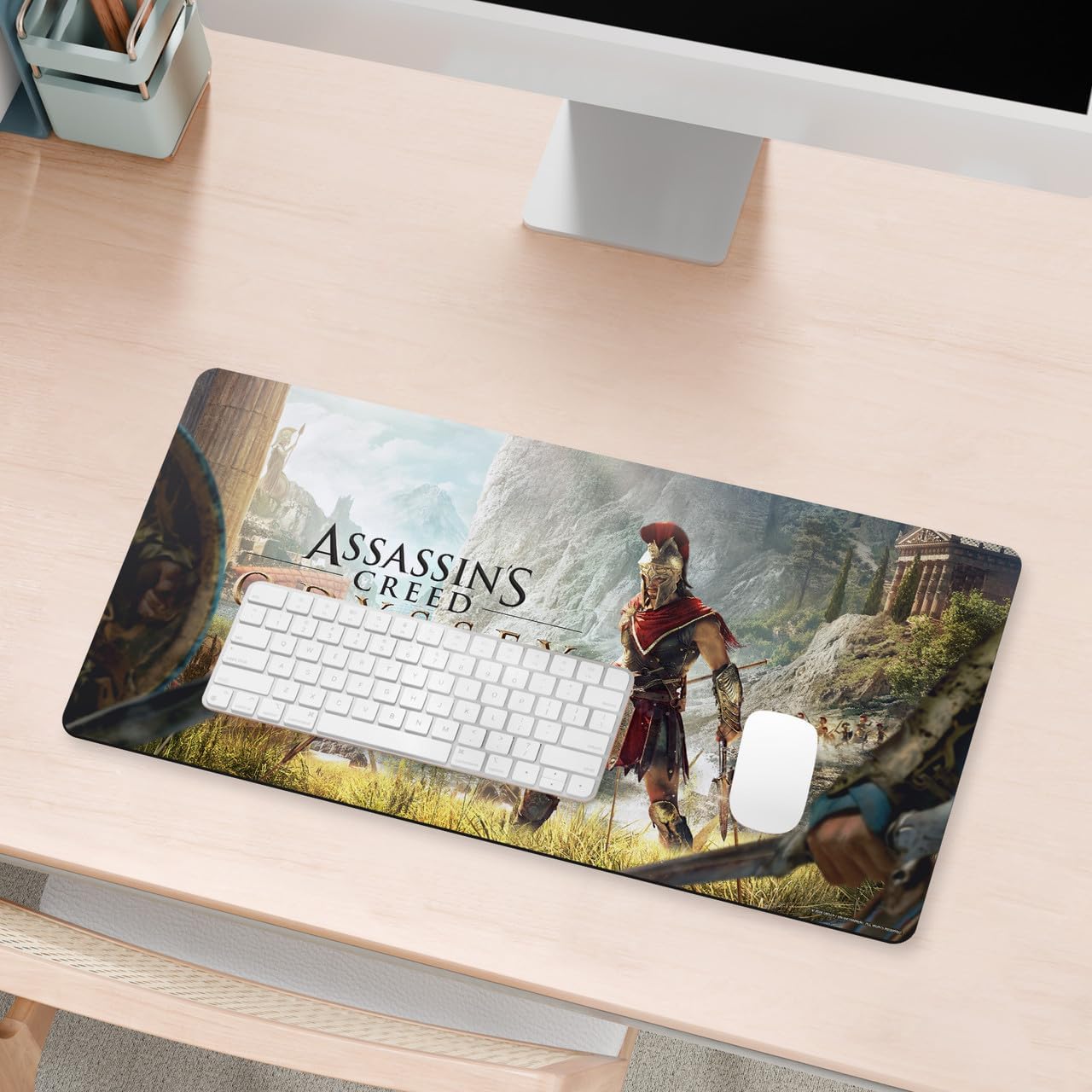 Head Case Designs Officially Licensed Assassin's Creed Alexios Final Shot Odyssey Key Art 23.62 x 11.81 x 0.12 inches (600 x 300 mm) - L Gaming Office Desk PC Keyboard Mouse Mat Pad