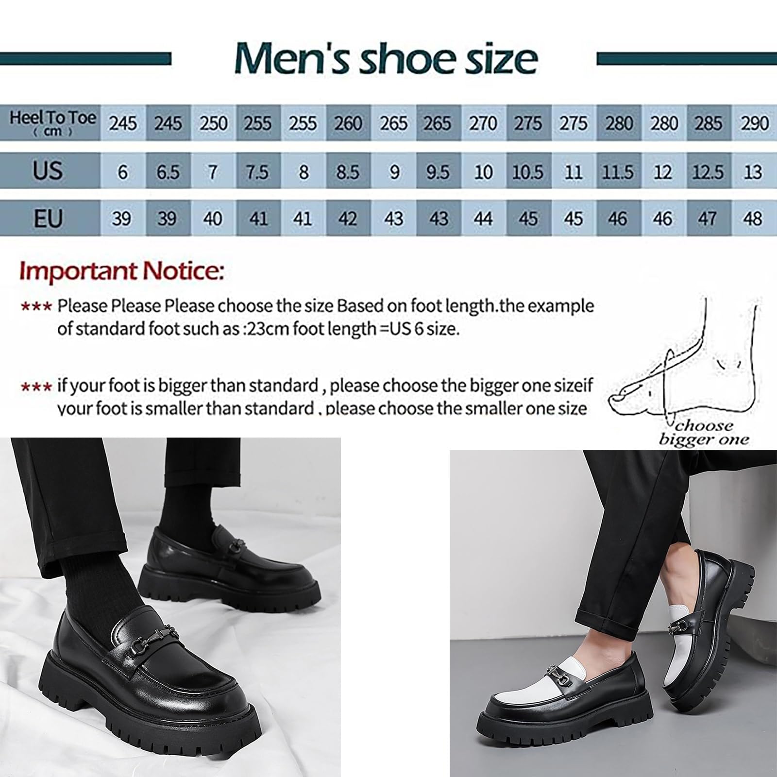 Mocassins à Plateforme en Cuir Verni for Hommes, Chaussures habillées Confortables à Semelle antidérapante, Mocassins à Mors et Bout Rond