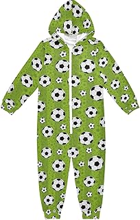Conjunto de pijama con capucha para niños de 4 a 14 años, ropa de descanso con cremallera, ropa de dormir todo en uno, color verde