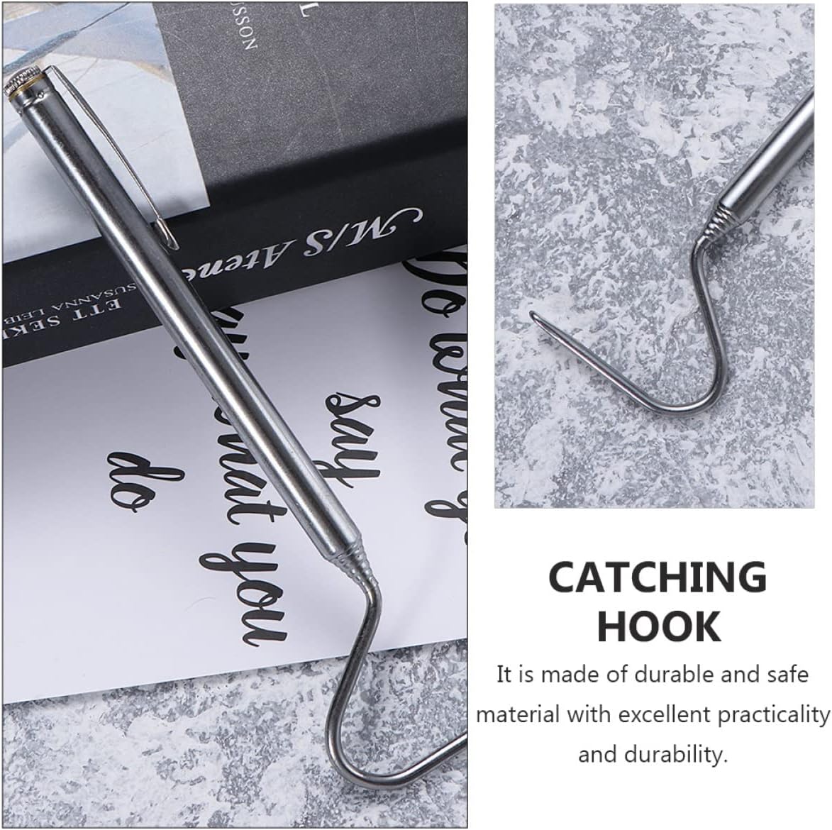 Toddmomy Large Hook for Grabbing Snakes Reptile Catching Supply Snake Catcher Tool