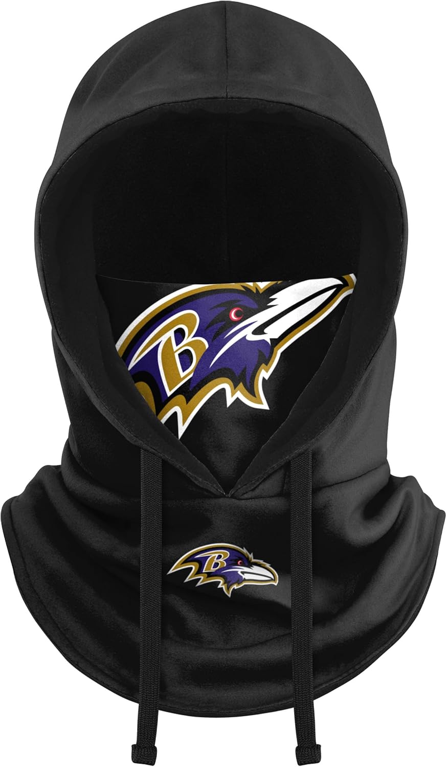 NFL Team Logo Black Drawstring Winter Cap Hooded Gaiter Balaclava Face Cover