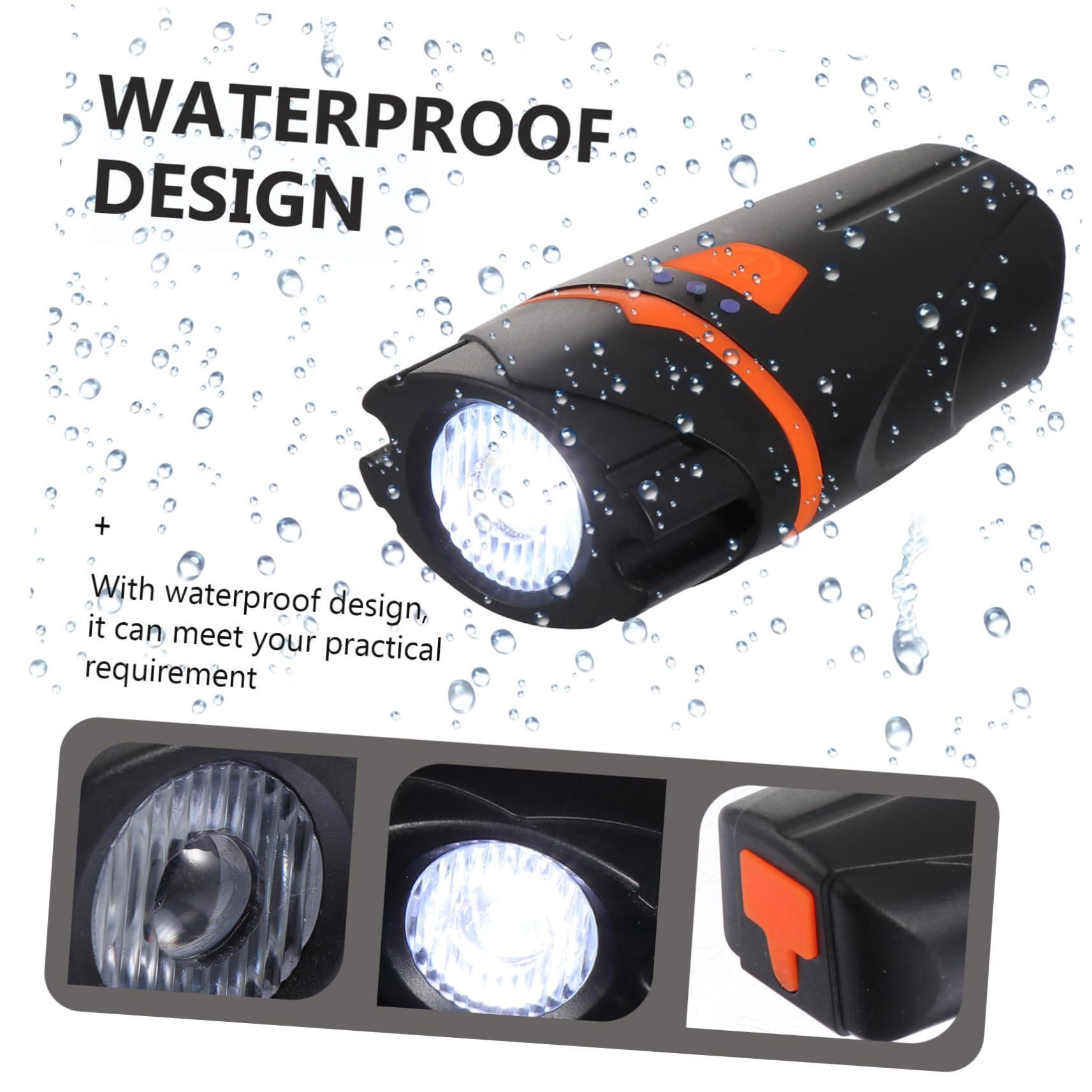 BESPORTBLE 2pezzi Lampada Frontale per Bicicletta USB Ricaricabile e Facile da Installare Accessorio di Sicurezza per Ciclismo Notturno e Condizioni Meteorologiche Avverse