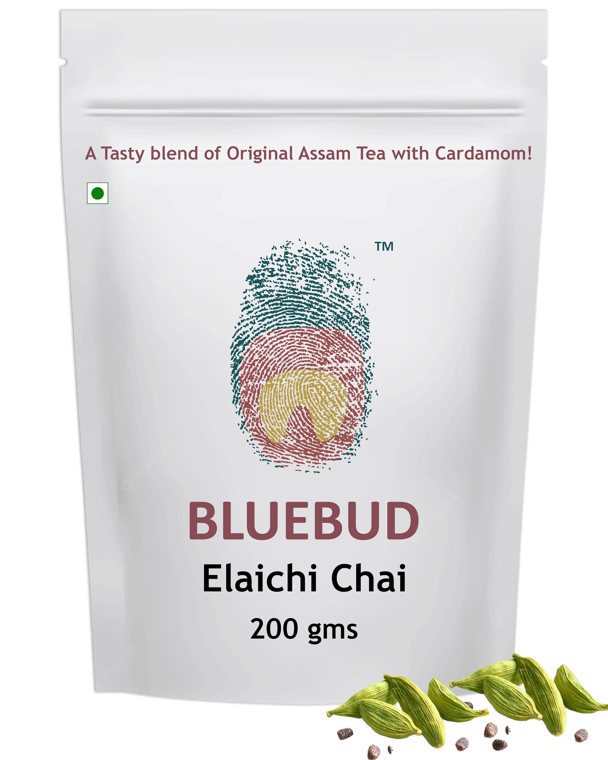BLUEBUD Tea | Elaichi Chai 200g [100 Cups] | Cardamom Tea | Premium Assam CTC Tea with 100% Natural Spices (B09JG6Q3MP) Amazon Price History, Amazon Price Tracker
