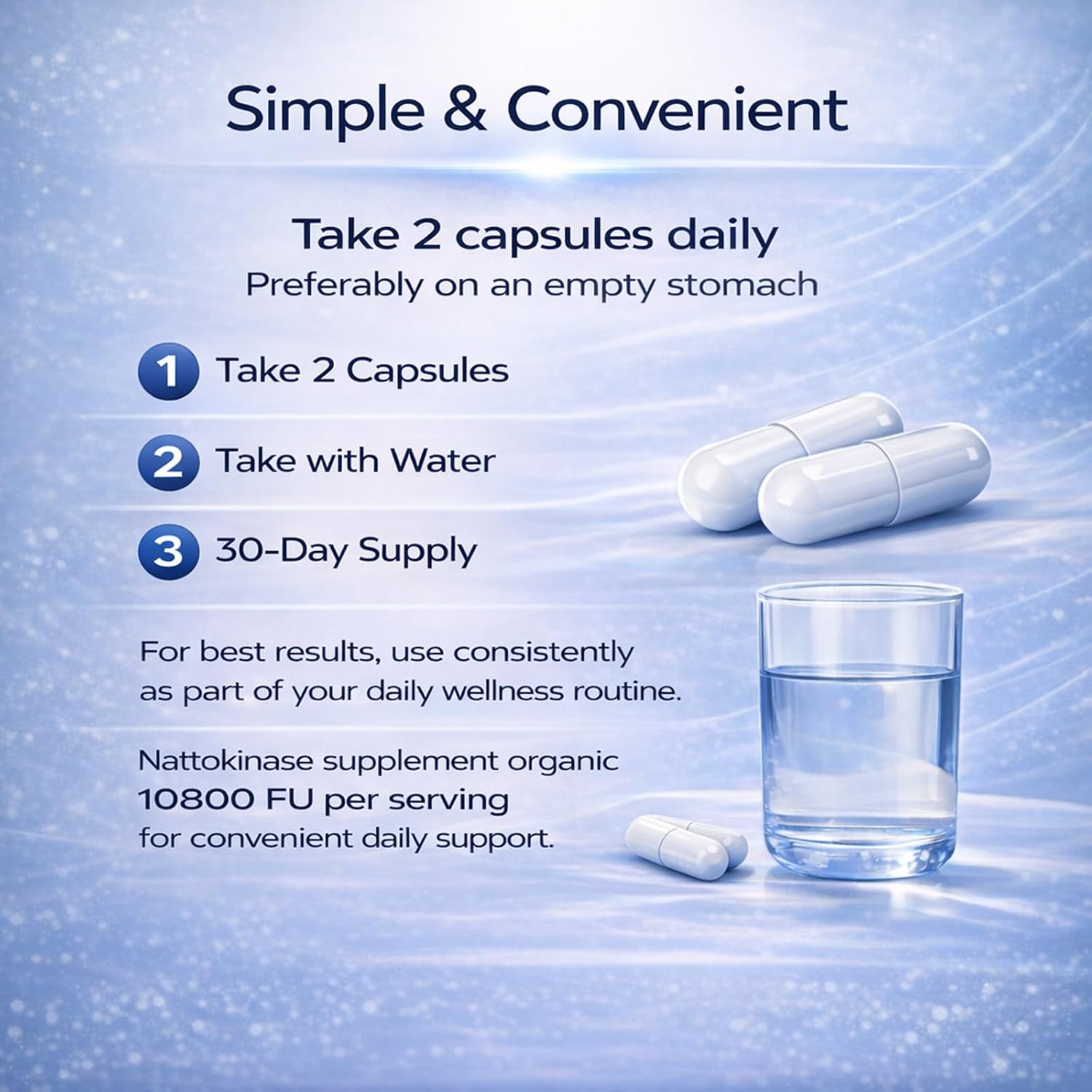 Ultimate Nattokinase Capsules, Nattokinase Supplement Organic 10800 FU Per Serving for Heart Health, and Daily Wellness Support, Vegan, Gluten Free, 60 Capsules (3)