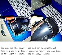 Vista 5 de Luz delantera de bicicleta vintage retro 7 LED con soporte