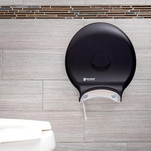 Miniatura 3 de Carlisle FoodService Products R6000TBK 3.125 Mandril Dispensador de papel higiénico de rollo individual Jumbo de acero inoxidable, 12.9 pulgadas de