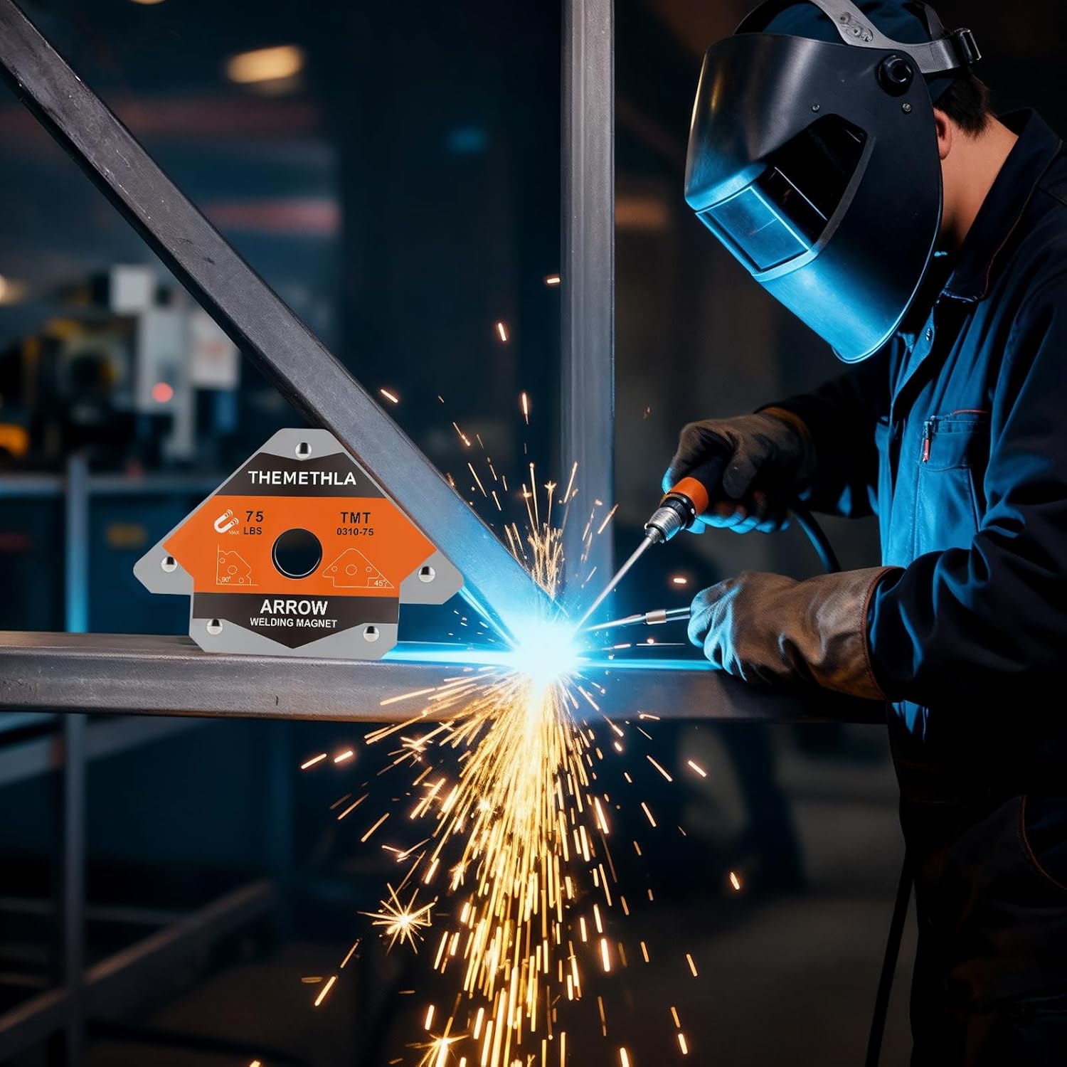 Welding Magnets 75 LBs-2 Pieces Magnetic Welding Holder Set, Holding Power Welding Accessories