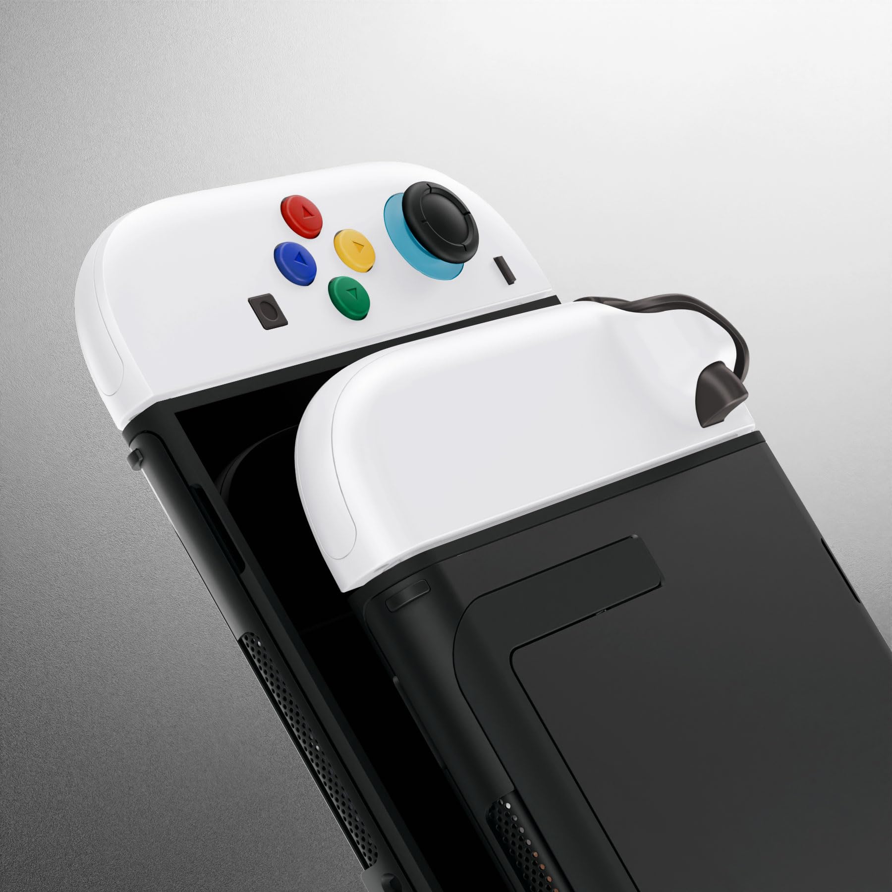 eXtremeRate Cover per Nintendo Switch 2, Custodia e Pulsanti Joycon 2 di Ricambio Completo DIY con Attrezzi, Kit Accessori per Switch 2, Senza Joycon e Console - Bianco