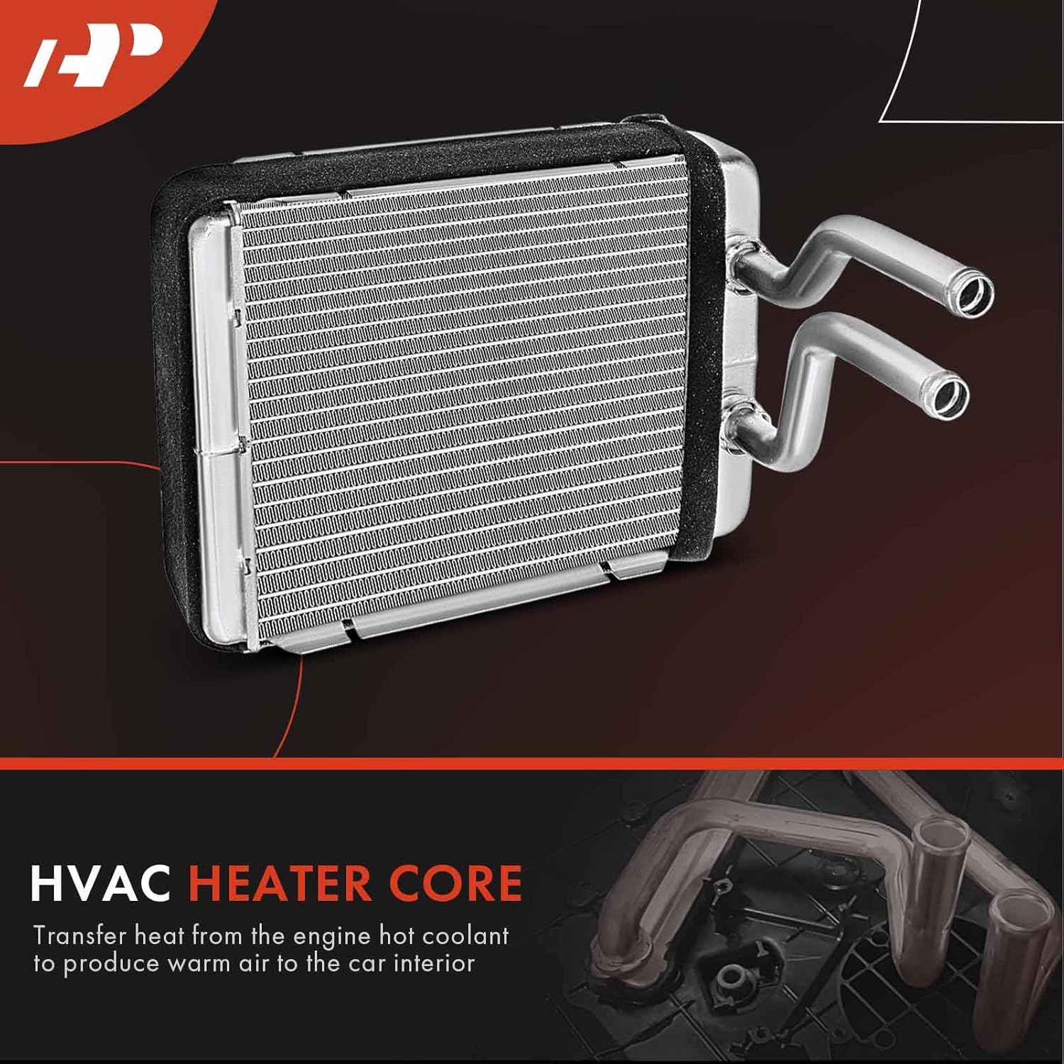 A-Premium Front HVAC Heater Core Compatible with Ford F-100 F-150 1980-1996, F-250 F-350 F-600 F-700 F-800 F53 F59 F Super Duty, Bronco, Replace# E0TZ-18476-C