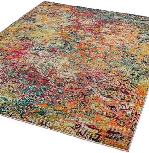 Image of Colores Cloud Abstract Rug Bedroom Living Room Bright Multi Colours Modern Designs Rugs Large 160x230 cm (5'3"x7'7") Digital CO05 Multi