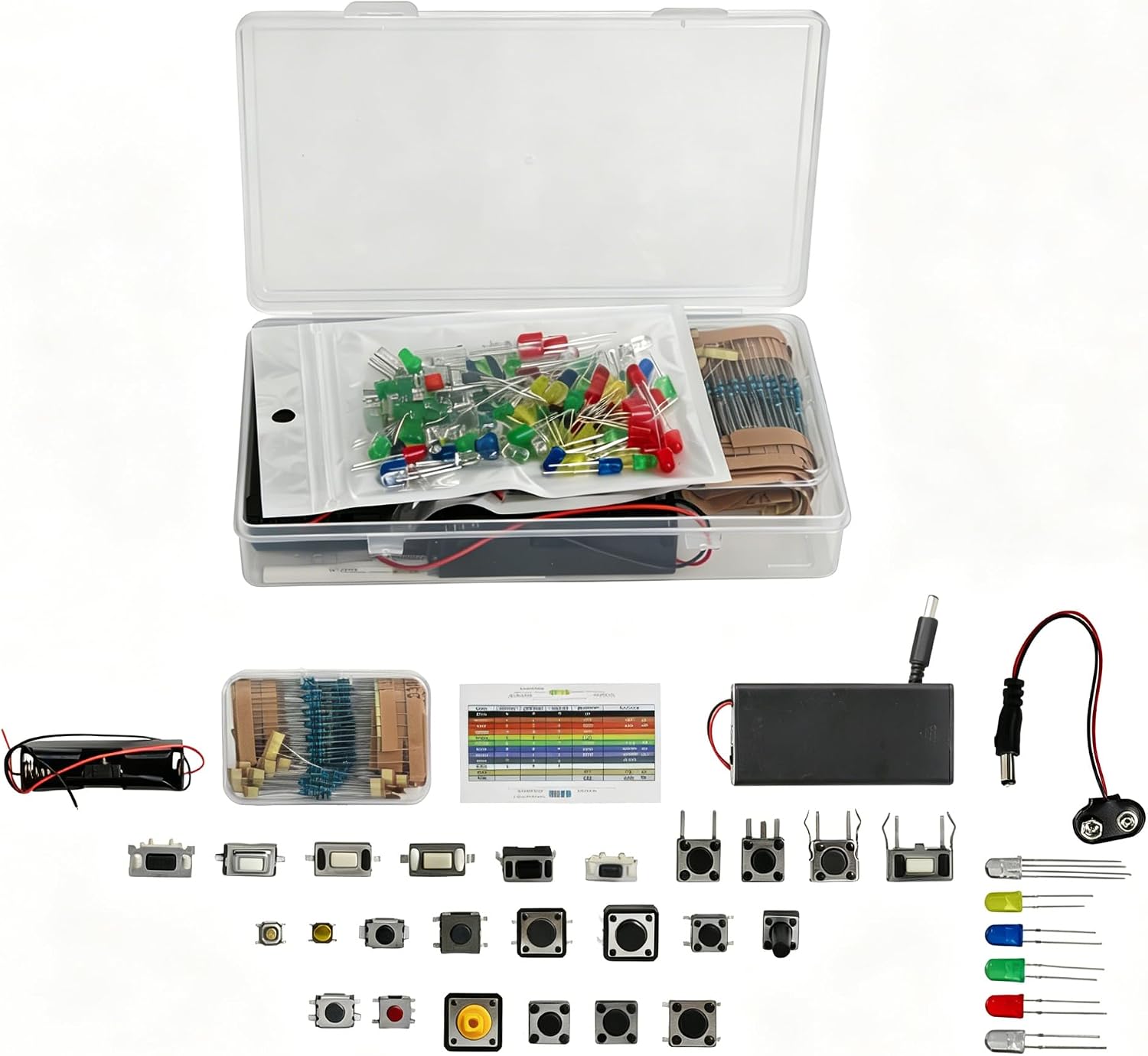 549PCS Electronics Starter Kit DIY Projects for Beginners, E