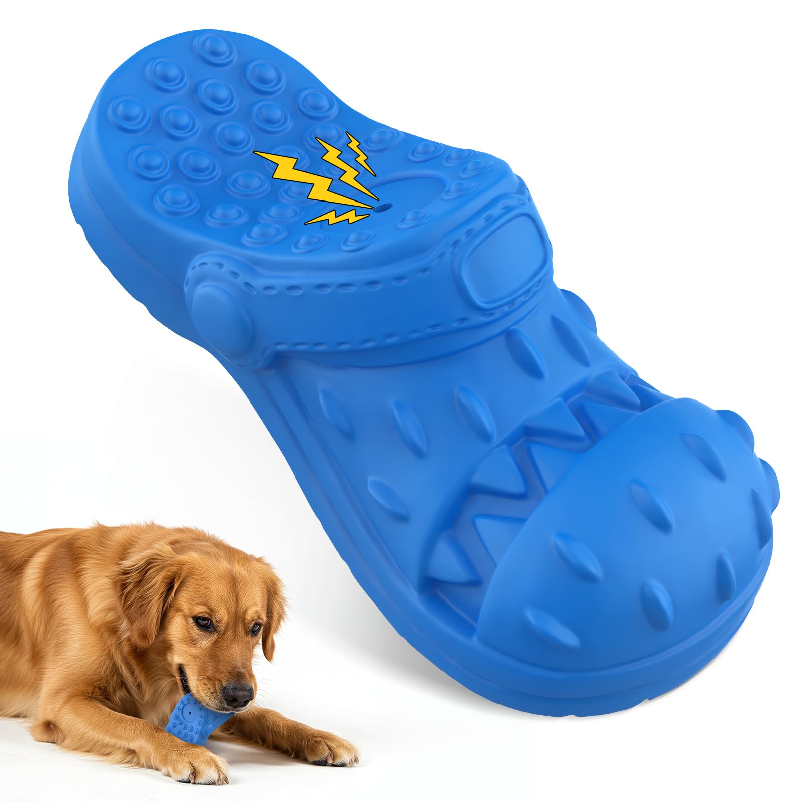 RUXAN Hundespielzeug, Saubere Hundezähne, Hundespielzeug, Kauspielzeug aus Naturkautschuk für Kleine, Mittelgroße und Große Hunde, Aggressives Kauen - Blue