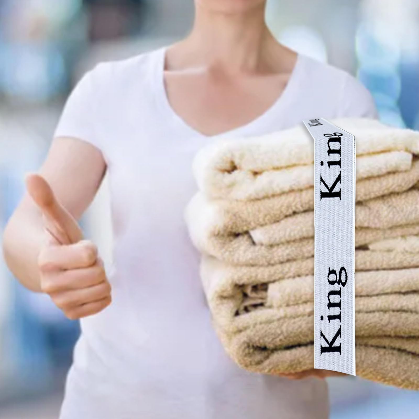 Bettlaken-Organizer Bänder – 4 Stück, Elastisch, Beschriftet Mit Queen, King, Full, Twin
