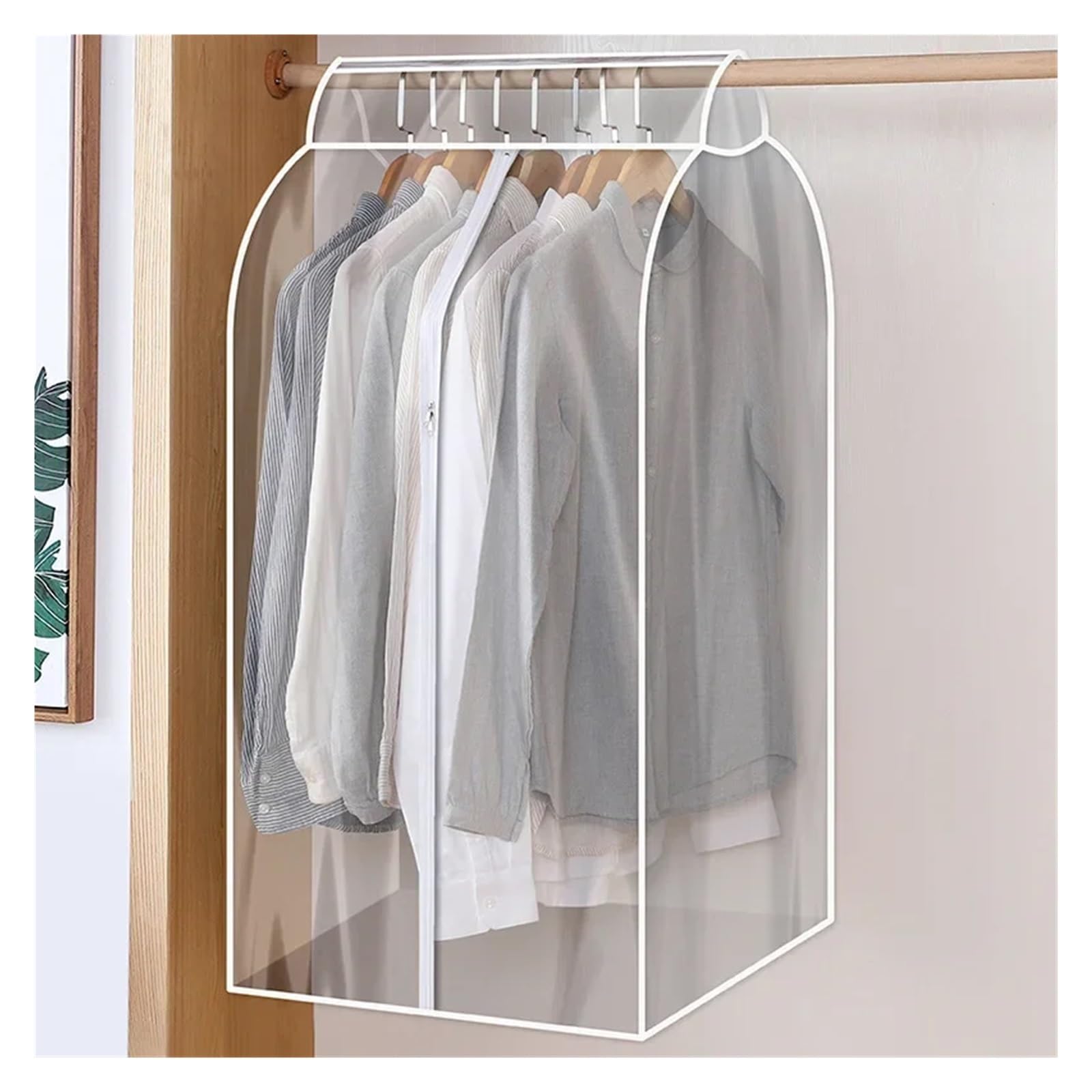 fundas para ropa Dust-proof Wardrobe Hanging Cover For Clothes Waterproof Widen Garment Bag Dust Moisture-Proof Organizer(F-50x100x90cm)