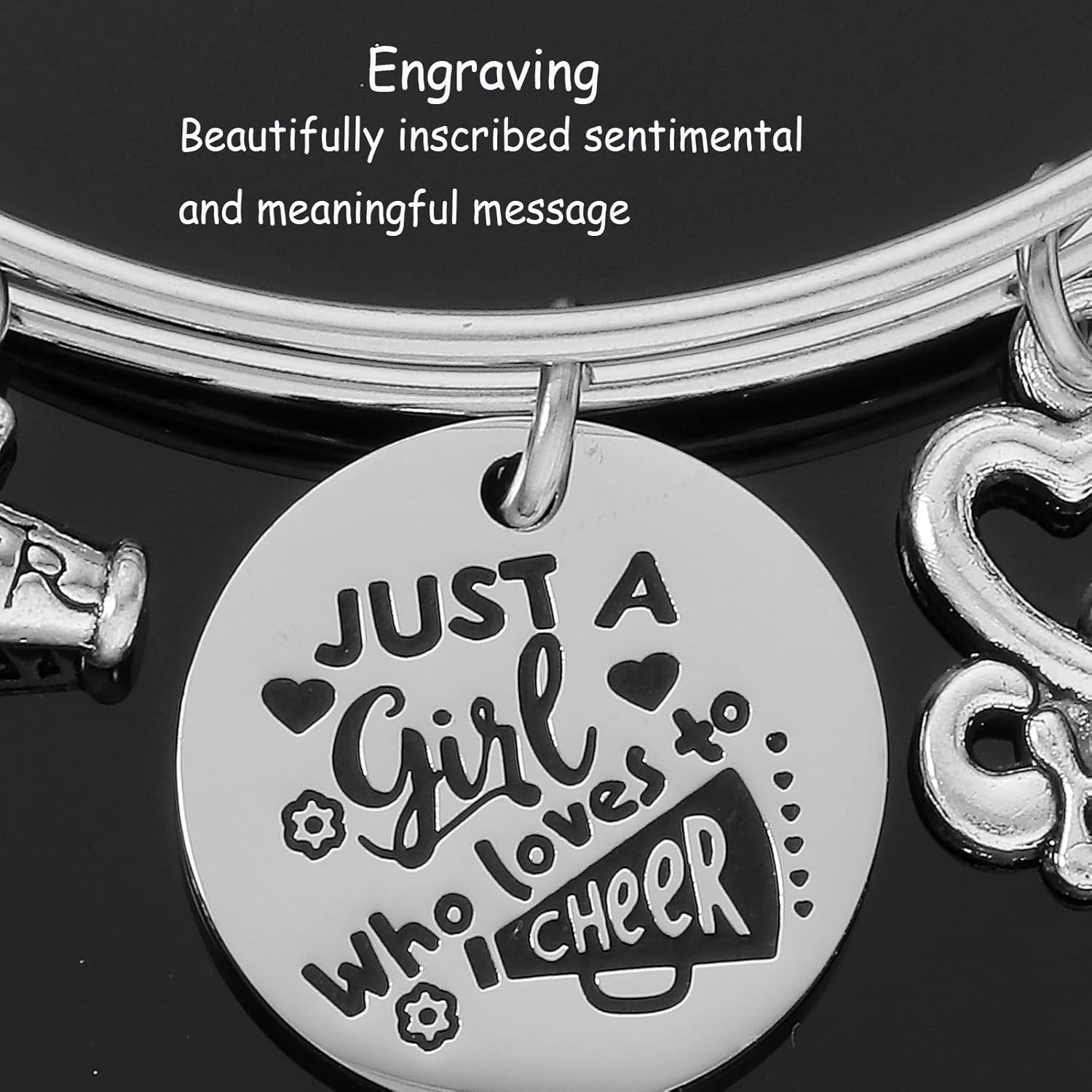 HUTIMY Cheerleading Gift for Cheer Team Women Bracelet Present Ideas Teens Cheerleading Bracelets Cheer Bracelet - Image 3