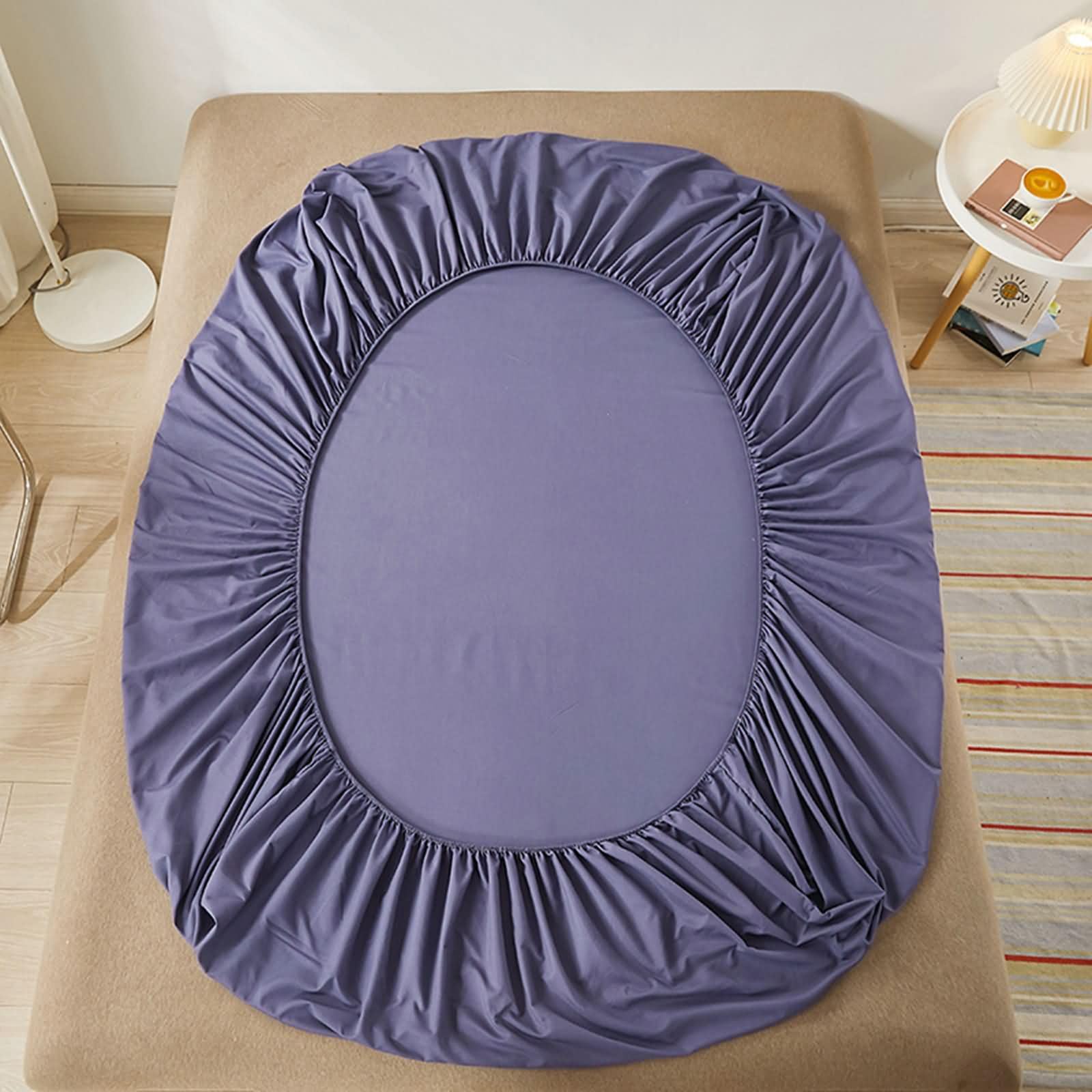 Lenzuola Angoli Singolo Cotone, Tinta Unita, 100 x 200 CM, Viola
