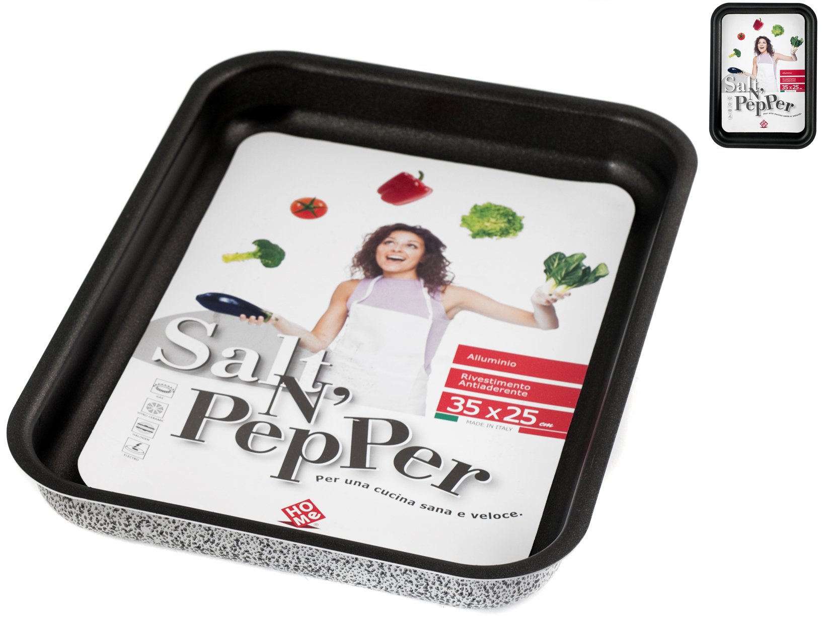 Home Salt N'Pepper Aluminiowa blacha do pieczenia, powłoka nieprzywierająca, 35x25 cm